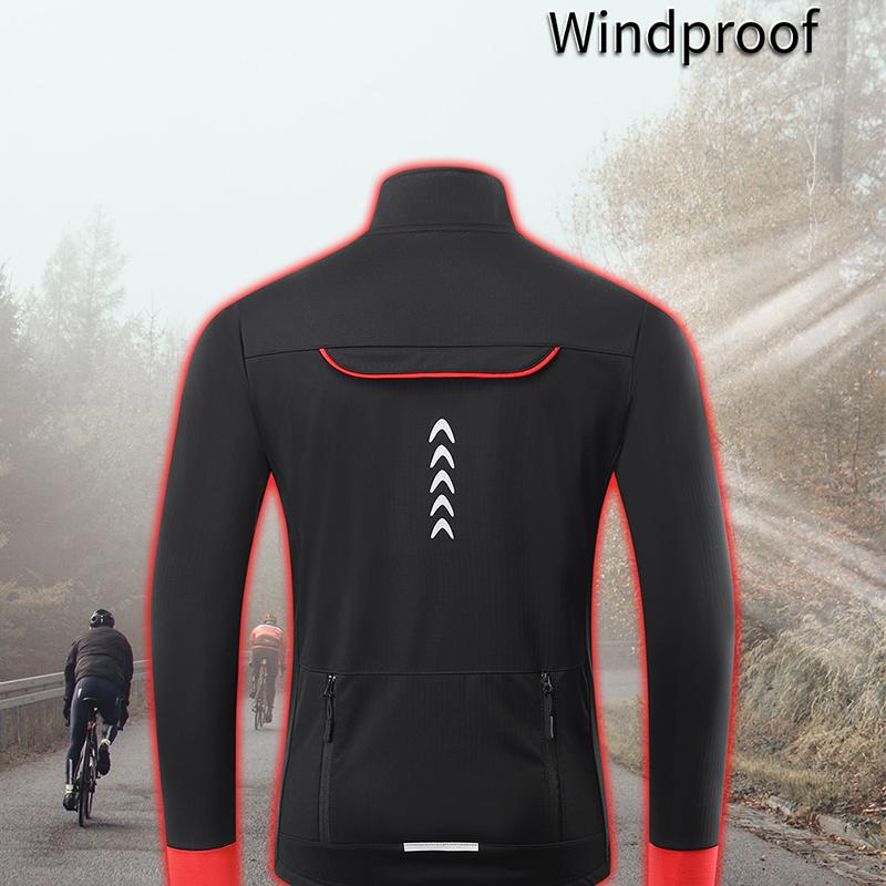 Велосипедная куртка WOSAWE Мужская термофлисовая ветрозащитная велосипедная куртка