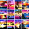 5D DIY Алмазная картина Пейзаж Мозаика Вышивка крестиком Пейзаж Алмазная вышивка Продажа Домашний декор Ремесленный комплект