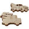 Wood Unfinished Wood Slices Truck Shape Truck Shape Cutout Wood Truck Cutout DIY Crafts