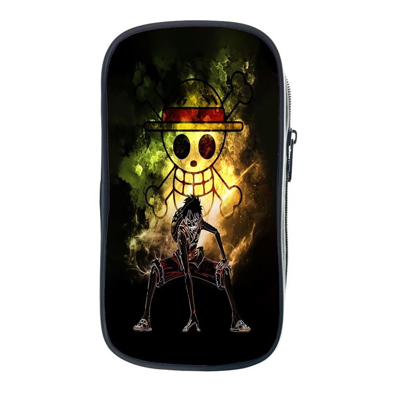 Цельная сумка-карандаш Зоро Луффи Чоппер Эйс, школьные чехлы для юридических школ, кавайная сумка-держатель для канцелярских принадлежностей, чехол для ручек, школьные принадлежности для студентов