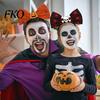 Light And Comfortable Hairband Halloween Bow Headbands, Flexible Non-Slip with Pumpkin Bat Skeleton Spider Cosplay Headband Design, Lightweight