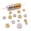 5-100Pcs Stainless Steel Flat Circular Spacer Beads For DIY Bracelet Necklace Jewelry Making Accessories