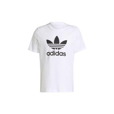 adidas Оригинальная спортивная футболка с круглым вырезом Adicolor Classics с большим логотипом, мужские топы, белые H06644