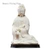 1PCS 9 Inch Ceramic Free Avalokitesvara Statue Home Zen Buddha Statue Feng Shui Decoration