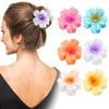 Большие заколки-крабы для волос с цветком, нескользящие, большие заколки-крабы, аксессуары для волос для густых тонких волос