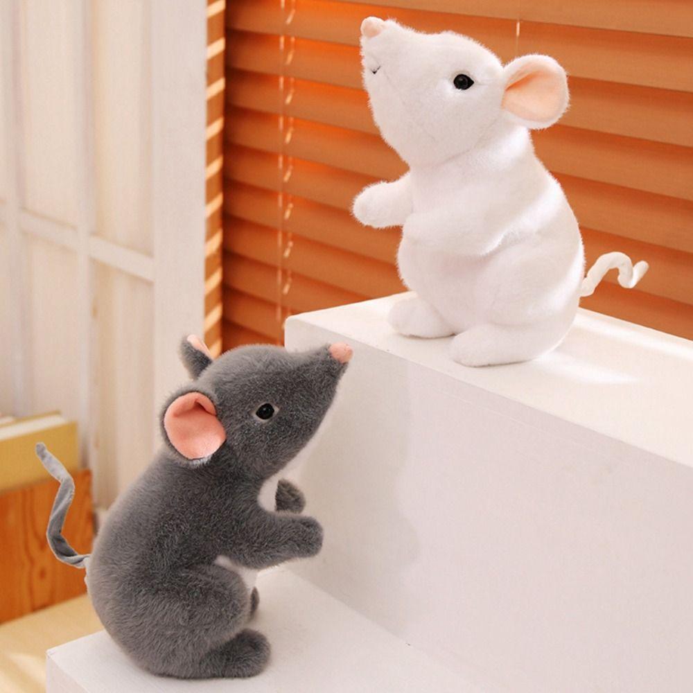 Kawaii Cartoon Simulated Mouse Plush Doll Lifelike Little Mouse Mouse Plush Toys Kids Birthday