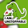 Я неудержим Наклейка T-rex | Наклейка для ноутбука | Наклейка на бутылку воды | Наклейка для журнала | Виниловая наклейка | Смешная наклейка | Наклейка-мем