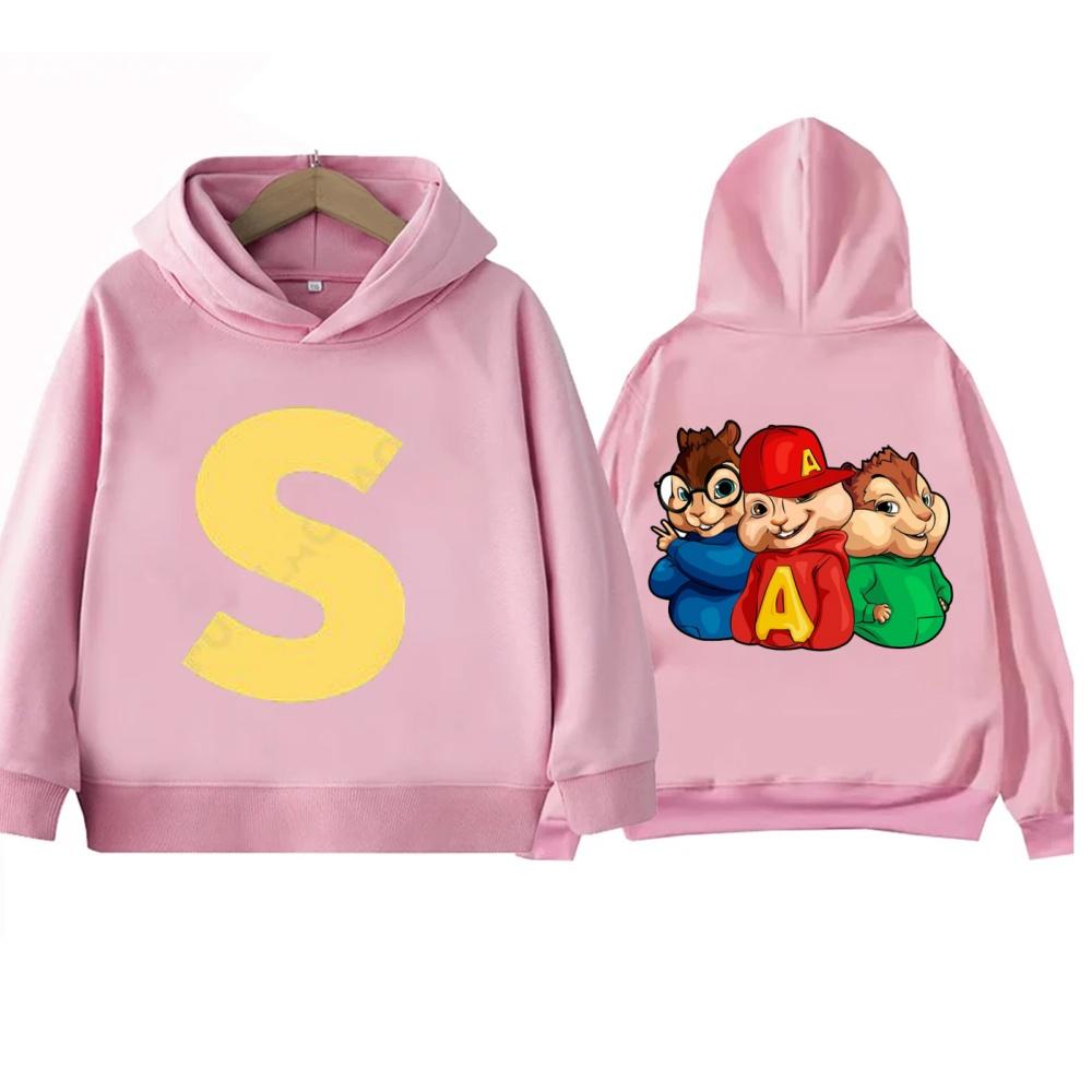 Chipmunk Printed Kids Hoodie Sportswear Spring and Autumn Children's Boy Long Sleeve Tees Top Casual Fashion Girl Hoodie