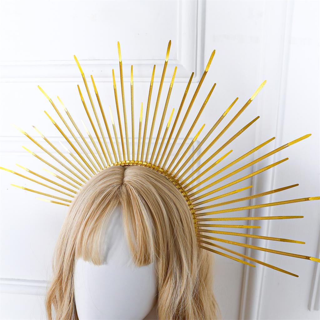 Sun Goddesses Hair Hoop Bridal Wedding Headwear Elegant Delicate Hair Band for Women and Girls