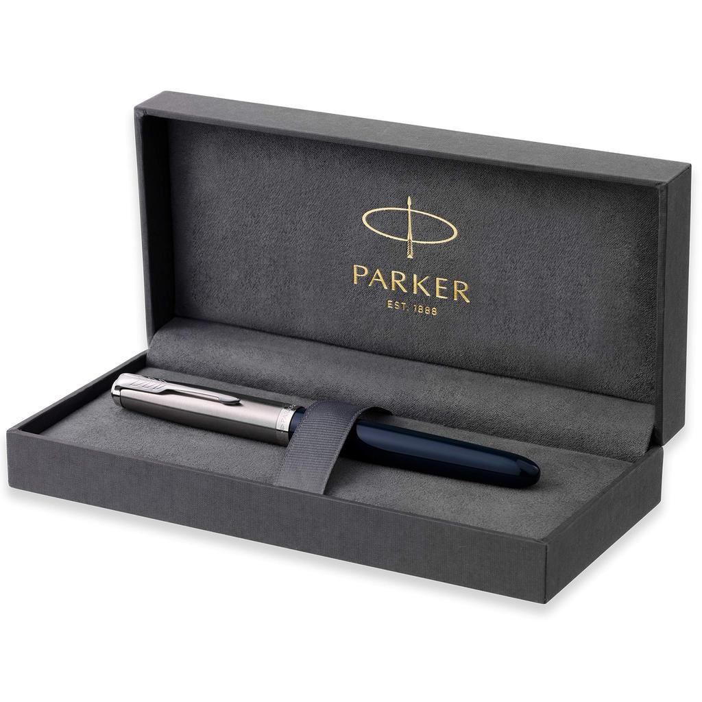 Перьевая ручка PARKER 51 Midnight Blue CT Fine Point в подарочной коробке, подлинный импортный продукт 2123504Z