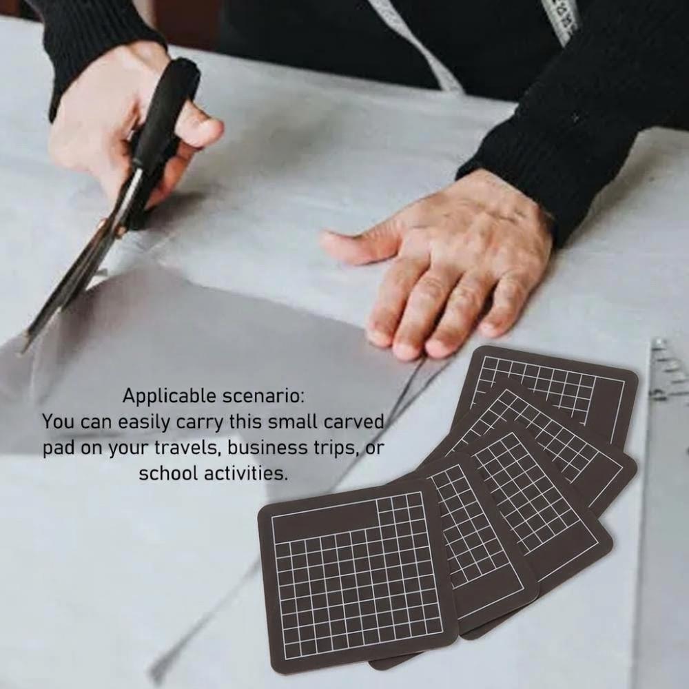 5Pcs 6x6cm Self Recoverying Mat Black Paper Cutting Board Anti Slip Craft Mat Clay Modeling