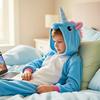 Piżama Onesie Kigurumi Kostium Lazurowy Jednorożec Dzieci 105 - 115Cm