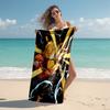 1pc Agatsuma Zenitsu Beach Towel, Comfortable and Thick, and Swimming/Bath/Picnic/Camping Towel, Suitable for Seaside Beaches