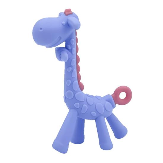 yangyizhi Baby Giraffe Teether, Silicone Chewing Toy for Soothing Gums, Anti-Choking Guard, Food Grade BPA-free Teething Relief Infants