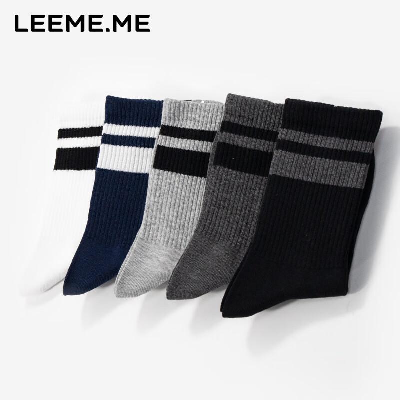 Men's Socks, Autumn And Winter Socks, Odor-Resistant Socks, Striped Breathable Mid-Calf Socks for Me