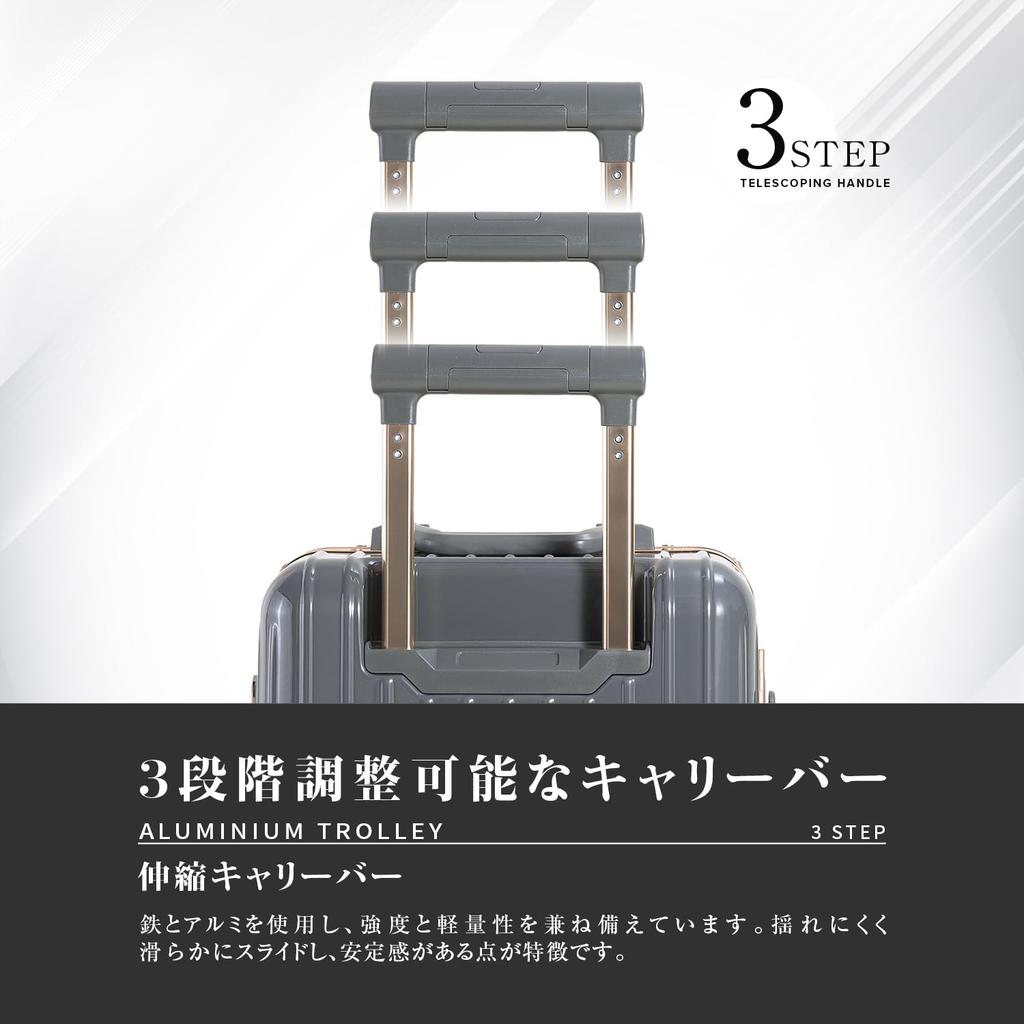 Suitcase L Aluminum with USB Carry Carry with Cup Charging 360 Degree Large Overseas Domestic Travel [GURAMU] S, M, Size, Frame, Port, Carry-on,