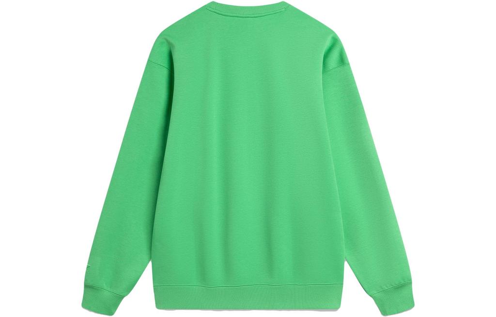 Li Ning x Disney Rex Collection, Long Sleeved Crew Neck Loose Fit Fleece Lined Sweatshirt Unisex Mystic Realm Green AWDU497-5