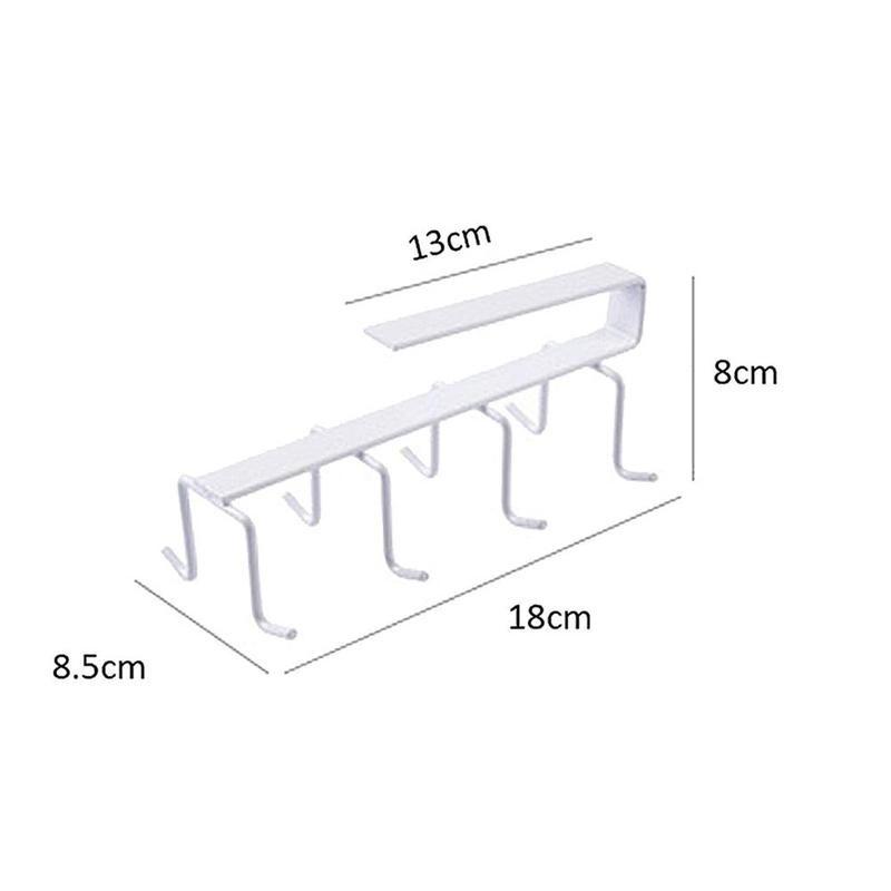 Новый держатель для кухонной чашки, подвесной шкаф, полка для хранения, органайзер, 8 крючков