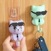 Storage Hook Strong Load-bearing Waterproof Cartoon Cat Shaped Coat Hook Scarf Bag Hanger Hook Wall Decoration