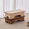 1Pc Home Office Wood Stool Toilet Low Footstool Children Living Room Bathroom Footrest Non-slip