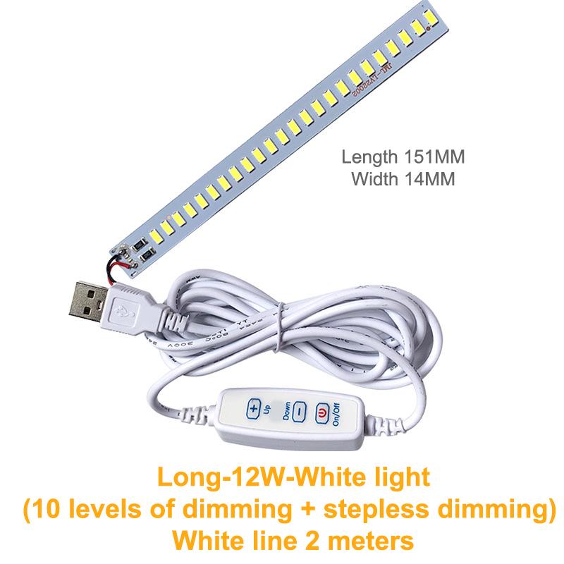 1 шт. Светодиодные чипы 5730 SMD с регулируемой яркостью, 5 В, светодиодная лампа, DIY светильник, регулируемая светодиодная лампочка, USB-диммер, лампа для учебы, работы, перезаряжаемая