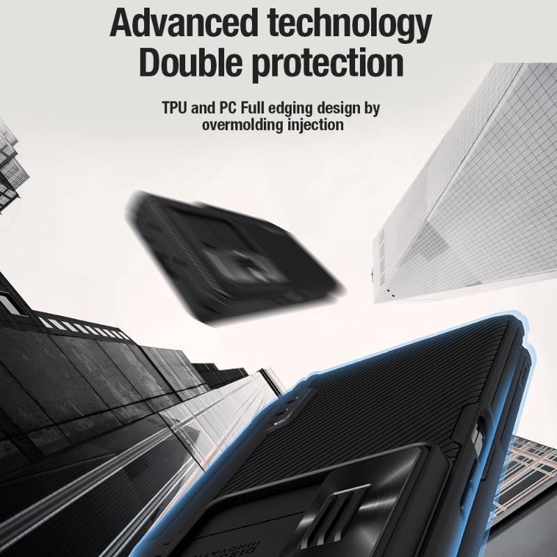 NILLKIN For Samsung Galaxy Z Fold 5 Case With Pen Slot Phone Holder Frosted Shield Fold 180°Folding Cover For Samsung Z Fold5 5G