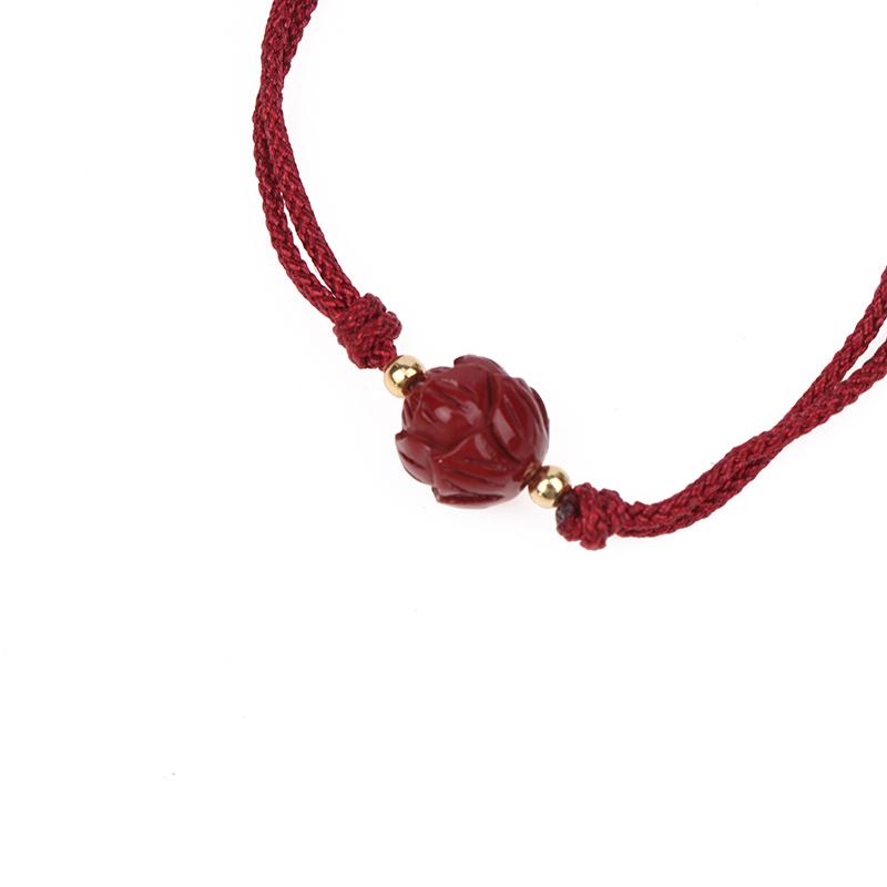 Сплетенный вручную фиолетовый киноварный браслет на удачу ручной работы, браслеты из красной веревки, размер регулируется