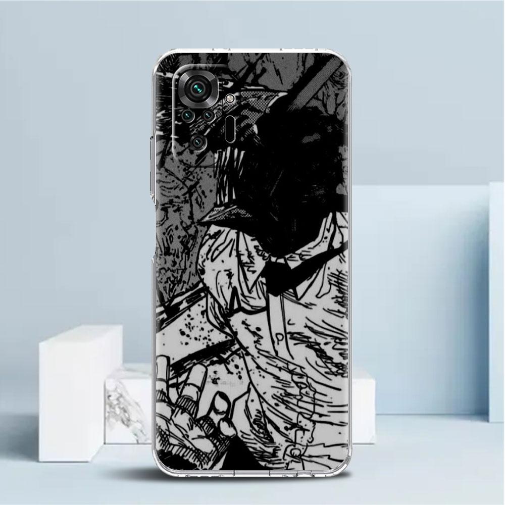 Chainsaw Man Cool Case For Xiaomi Redmi Note 11 Pro 10 9 9S 8 8T 7 9A 9C 9T 10 10C K40 Clear TPU Soft Phone Cover