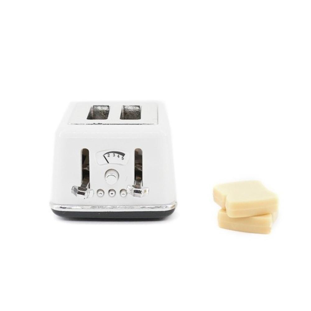 1:Кукольный домик в масштабе 1:12, кухонная техника с тостом, миниатюрный тостер, мини-аксессуары