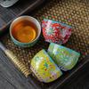 Chaxun Enamel Lotus Silver Plated Ceramic Tea Cup Gift Set