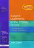 The Subject Leadership In the Primary School : A Practical Guide for Curriculum Coordinators Book