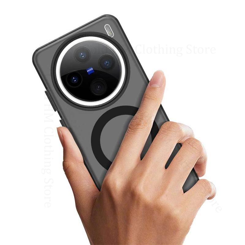 Матовый магнитный противоударный чехол цвета конфет для Vivo X200 Pro mini с беспроводной зарядкой, прозрачный чехол для VIVO Y200 Pro S19 Pro V40 Pro 5G Shell