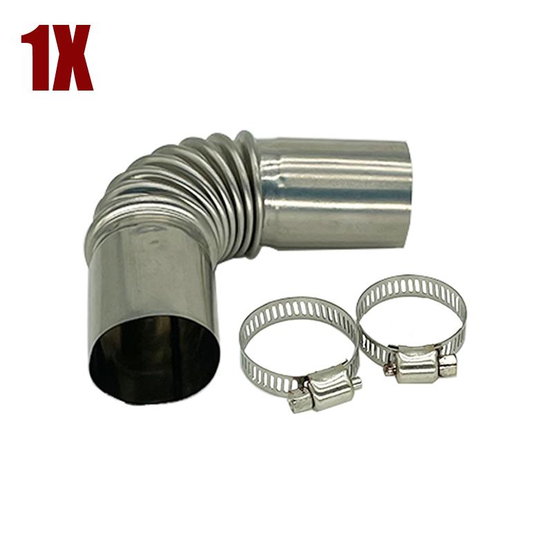 1/2/4/6X 25mm Car Elbow Pipe Air Diesel Parking Heater Exhaust Pipe Connector w/Clamps For Eberspacher Webasto Diesel Heater