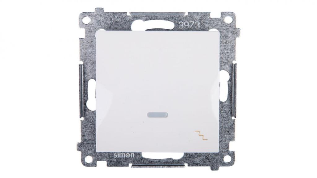 Simon 54 Stair Switch With Illuminator, Quick Connectors, White Ip20 Dw6L.01/11