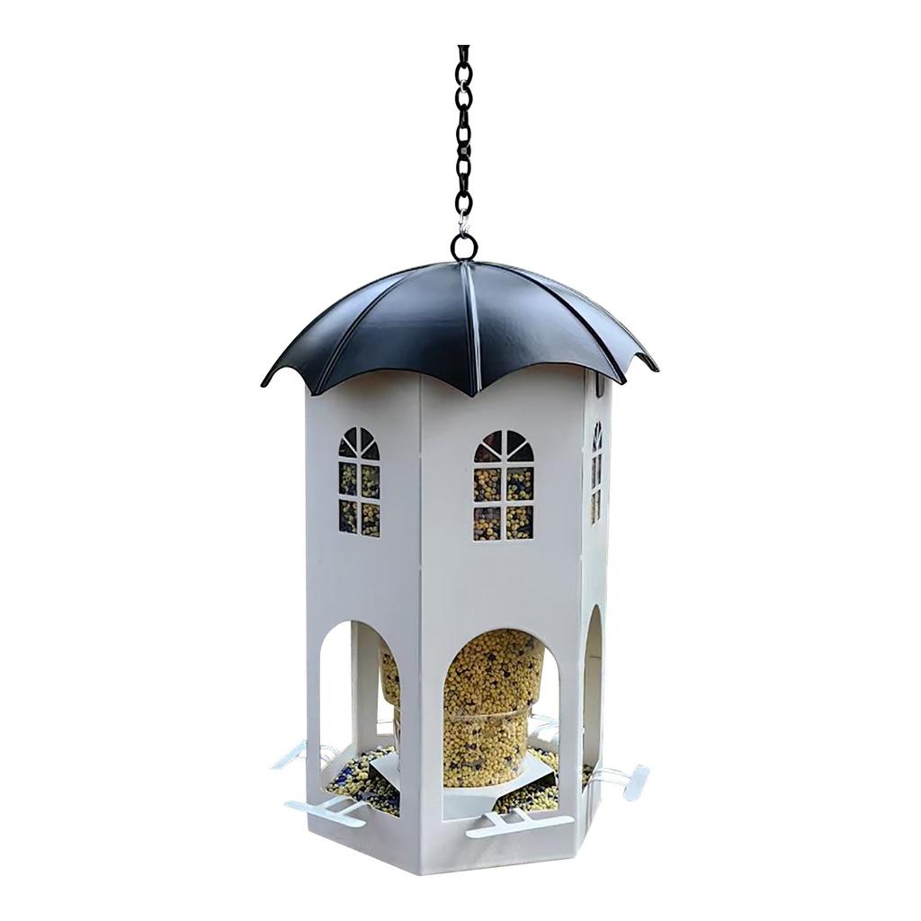 Кормушка для птиц Castle Bird Feeder Outdoor Garden Metal Bird Feeding