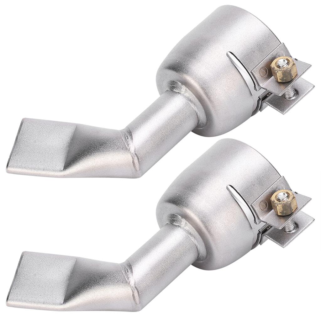 2Pcs Welding Gun Nozzle Flat 120 Degree Stainless Steel Hot Air Plastic Weld Torch Accessories