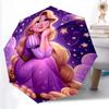 1pc Sturdy 8-Bone Auto Umbrella, Pooh Bear Bedtime Moonlight Stars Umbrella, Digital Printed, Foldable Umbrella for On-the-Go Outdoor Use