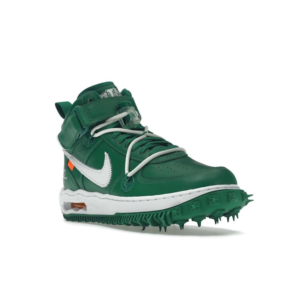 Off-White x Nike Air Force 1 Mid SP Кожа Сосново-зеленый Унисекс Кроссовки DR0500-300