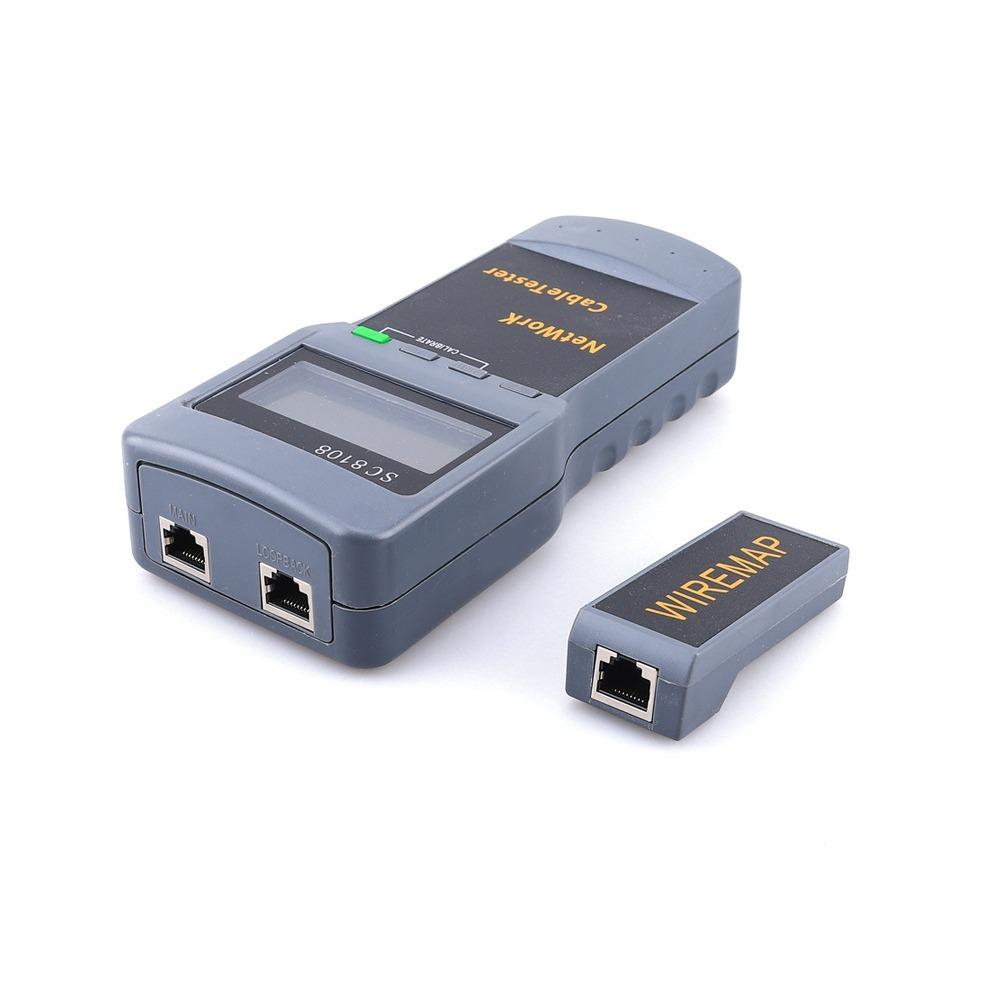 Кабельный тестер, измерение длины сети LAN, тестер расположения телефонного кабеля, SC8108 RJ45, с питанием от батареи (Не включено)