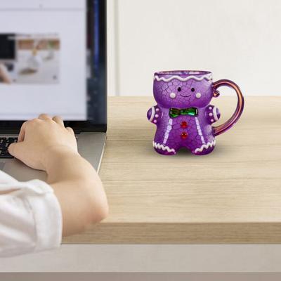 Керамическая кружка в форме пряничного человечка, рождественская кружка для кофе, чая, горячего шоколада, воды