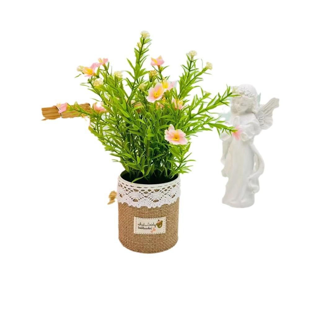 Многолетнее горшечное растение маргаритка льняной цветочный горшок для украшения столовой отеля