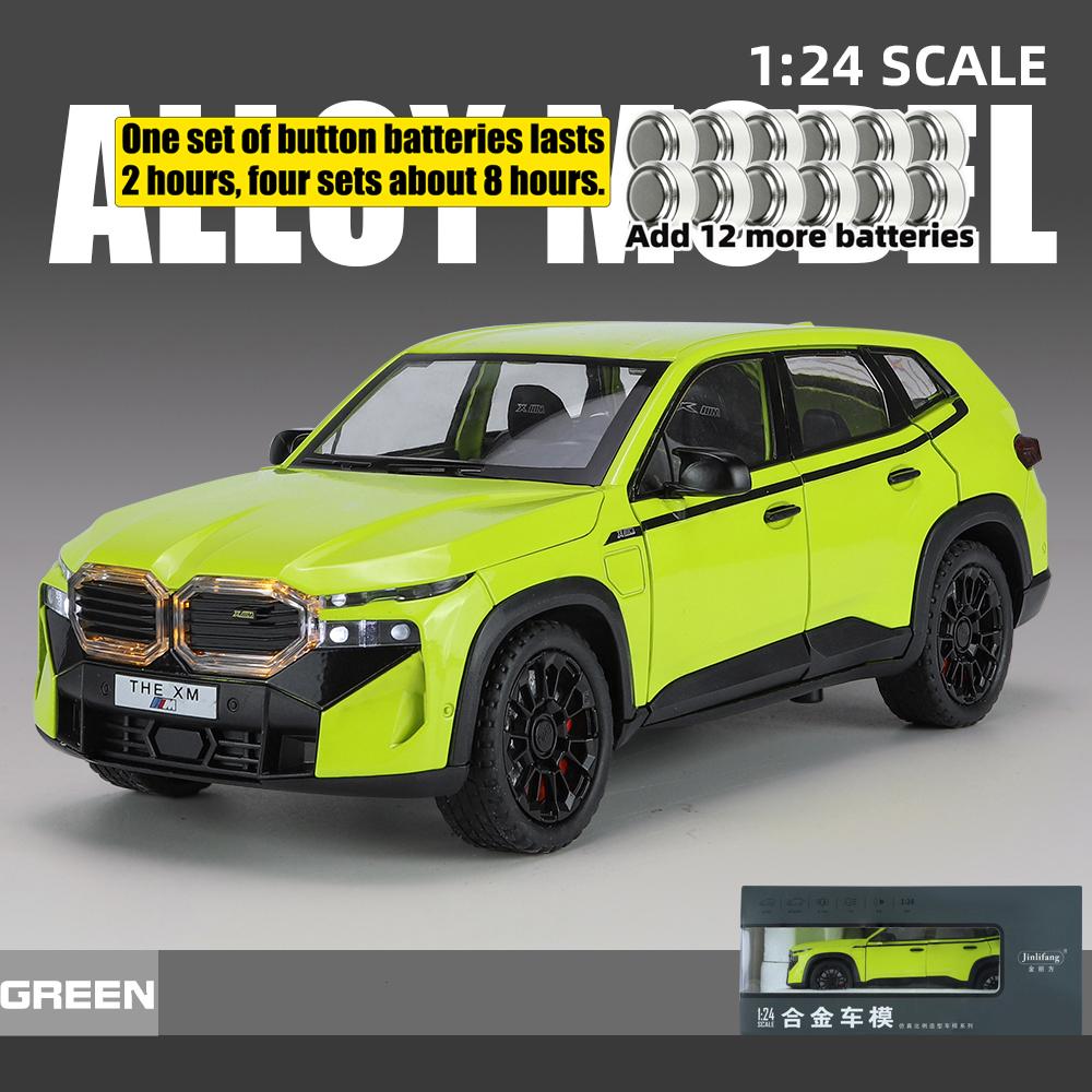 1:24 BMW The XM Литая модель автомобиля Сплав Звук Свет Украшения Симуляция Настольный дисплей Праздничный подарок С парнем Дети