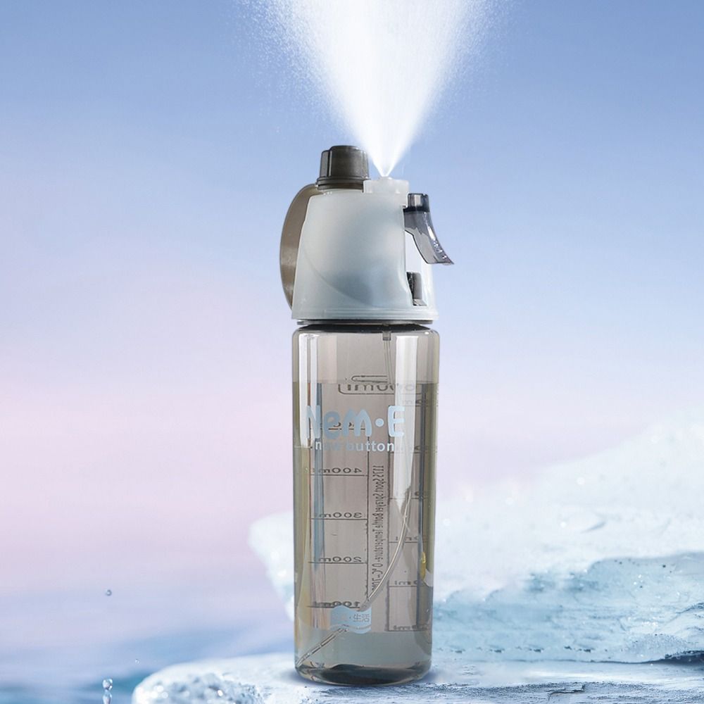 With Straw Water Bottle Drinkware Spray Water Bottle Creative Drink Spray Cup Cycling