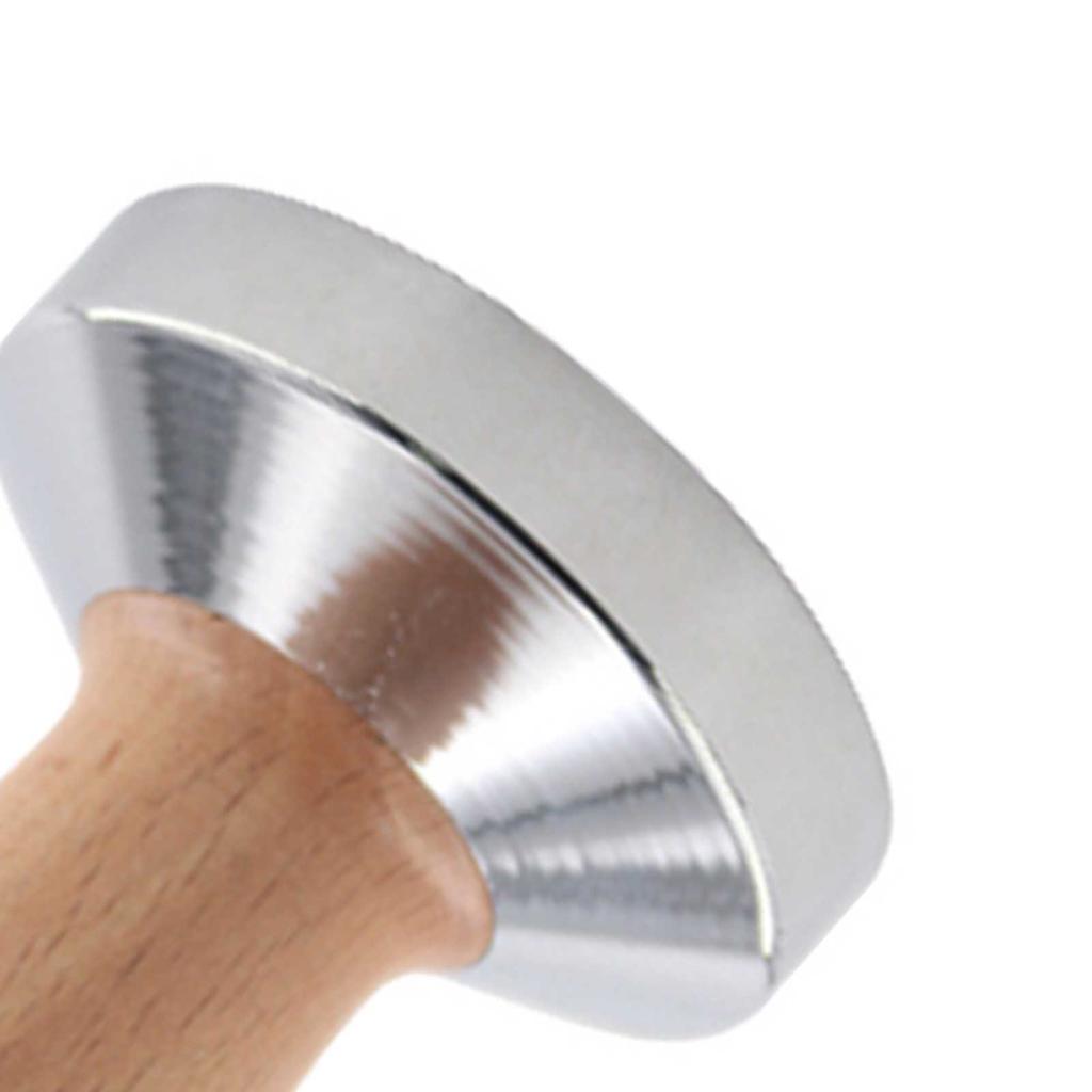 Coffee Tamper Ergonomic Beech Wood Coffee Powder Tamper Tool with Flat Base for Home Coffee Shop
