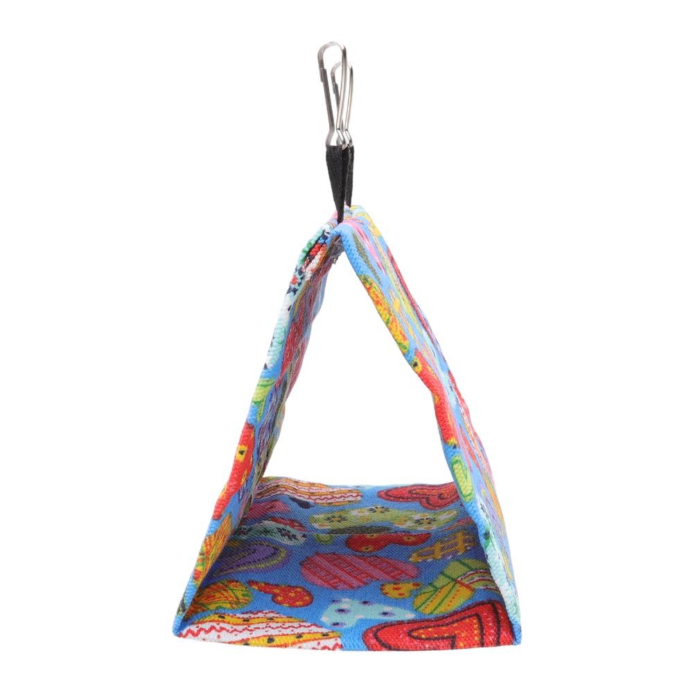 Hanging Hooks Bird Tent House Colorful Canvas Hanging Bird Cave Parakeet Snuggle Hut For Cockatiel