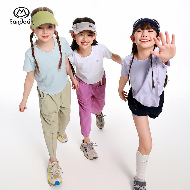 BanDuXian Girls' 2025 Summer Cool-Touch Sport T-Shirt
