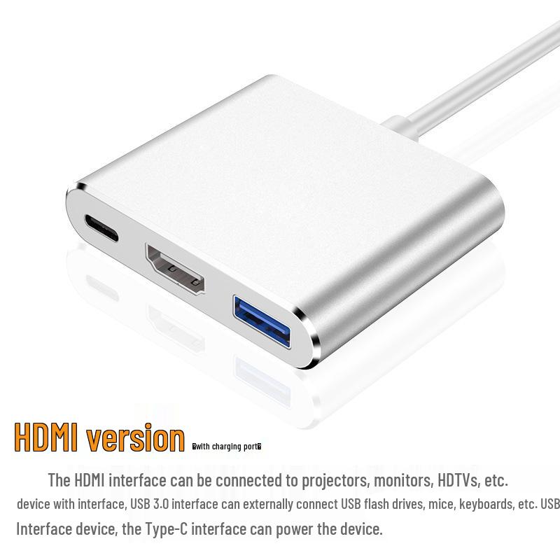 Док-станция USB-C: Многопортовый USB-хаб-адаптер-кабель Type-C на HDMI/VGA