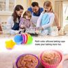 24-Cavity Silicone Muffin Pan Set, Axroad Mall, Nonstick Baking Cups, Oven Safe -30°C to +230°C, Easy Release Reusable Multicolor
