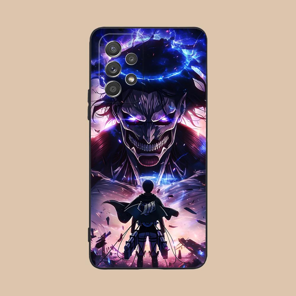 AOT Eren Yeager Матовый ТПУ Чехол для Мобильного Телефона для Samsung Galaxy M55 54 42 35 34 33 32 23 22 15 14 13 12 F55 5G Цветной Чехол