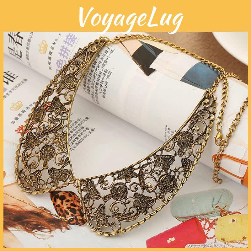 Hollow Carved Alloy Out Fashionable Temperament Collar Necklace Accessory